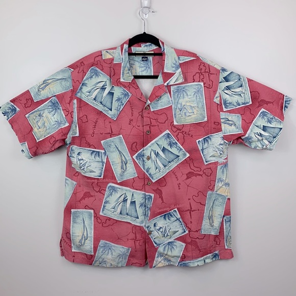 Tommy Bahama Other - Vintage 90s Tommy Bahama Relax Fit Hawaiian Silk Camp Shirt